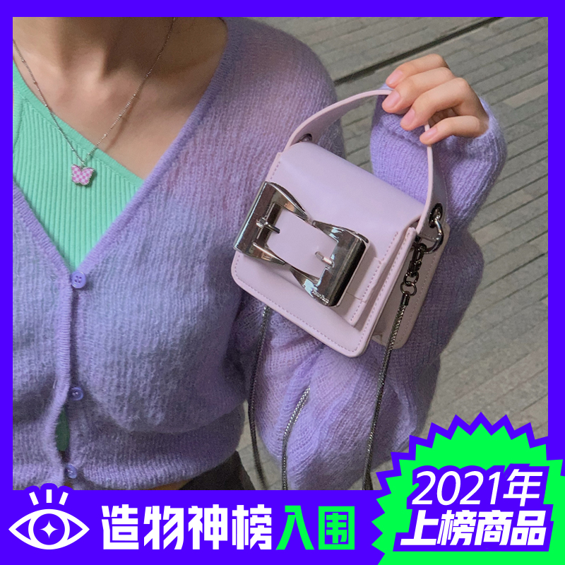 ParoParo可爱晕！原创重工金属蝴蝶结mini包2021新款手提包斜挎包