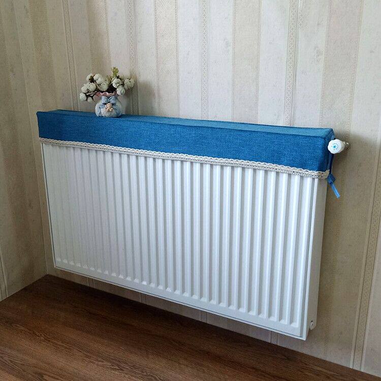 现代极简暖气片罩家用装饰防尘罩布艺防熏黑遮挡盖布半包暖气罩套