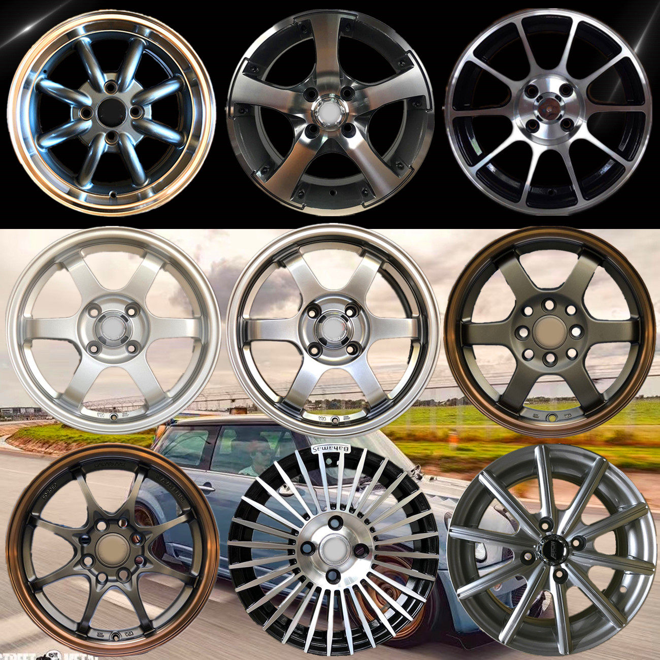 14寸轮毂改装适用五菱mini北斗星飞度金杯雨燕轮毂