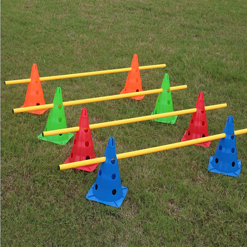 标志桶30厘米带孔标志桶三角锥桶圆底标志筒路障碍物足球篮球用品