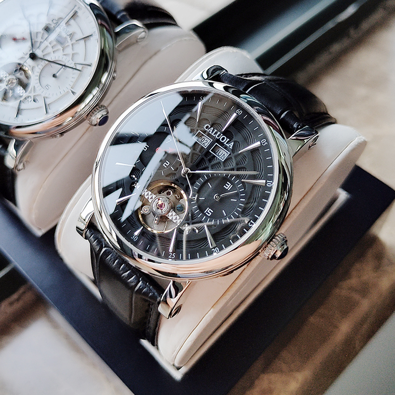 卡罗莱手表男机械表镂空品牌正品名表全自动男士男款新款十大男表