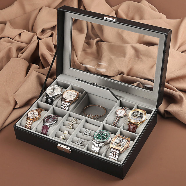 Exquisite watch box with lock storage box hand jewelry display boxes bracelets jewelry box watch box bracelet box home Exquisite watch box with lock storage box hand jewelry display boxes bracelets jewelry box watch box bracelet box home