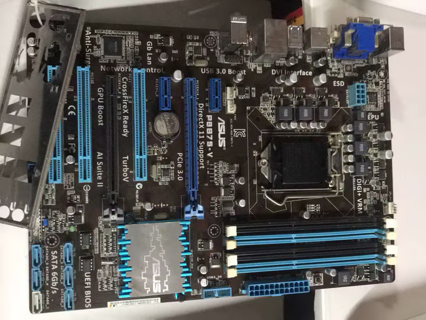 asus华硕p8b75-v主板1155针cpu集显atxbiosusb3.0主板