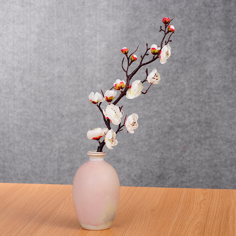 桃花花艺摆设花架插花茶几餐桌客厅摆件仿真仿真花