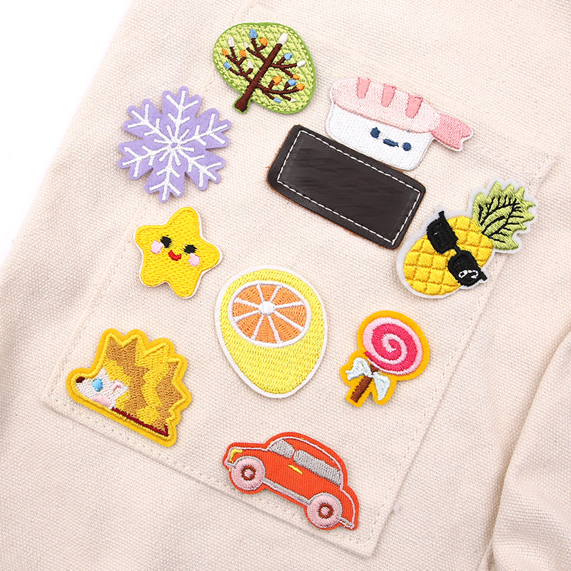 卡通布贴补丁绣花刺绣贴图图案贴布衣服破洞布贴