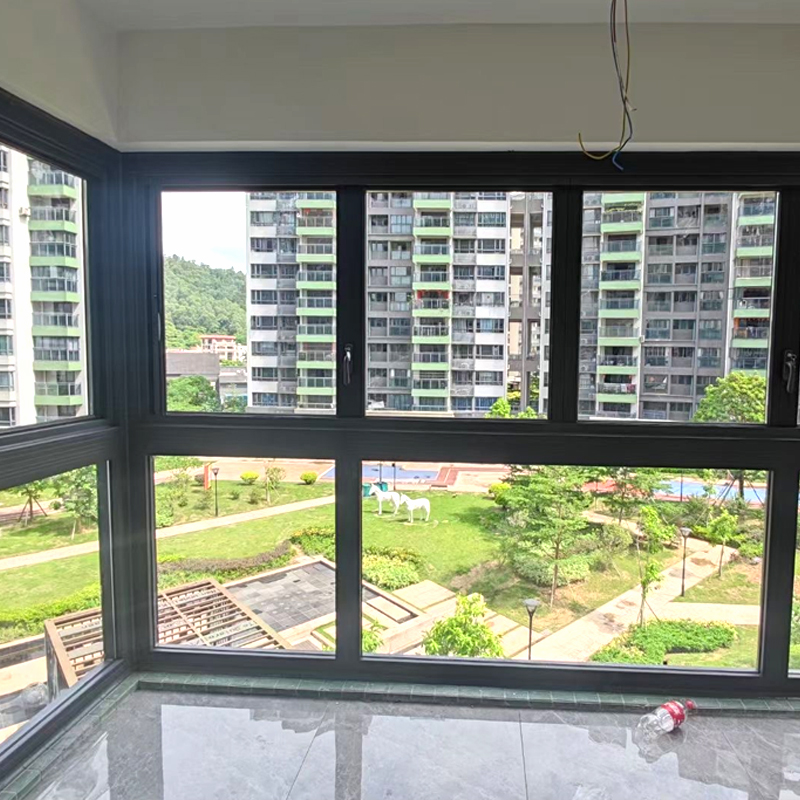 窗户全景上下折叠推拉玻璃玻璃窗铝合金电动升降无框阳台窗