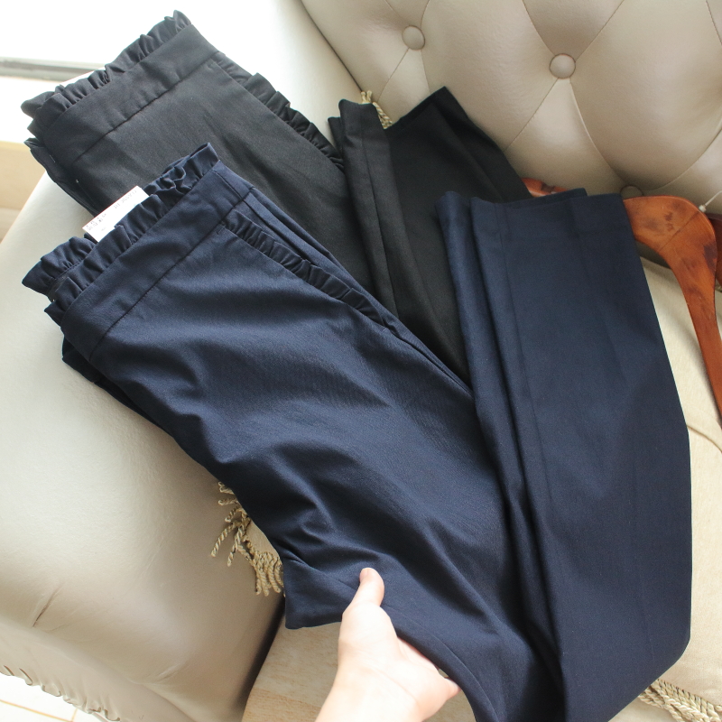 魔薇家 出口英国 随便劈叉那种 面料炒舒服 女士修身小直筒休闲裤