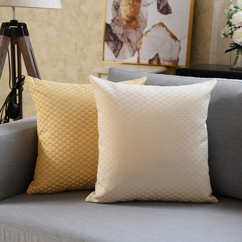 现代简约沙发抱枕植物提花靠垫床头大靠背客厅靠枕套不含芯腰枕头