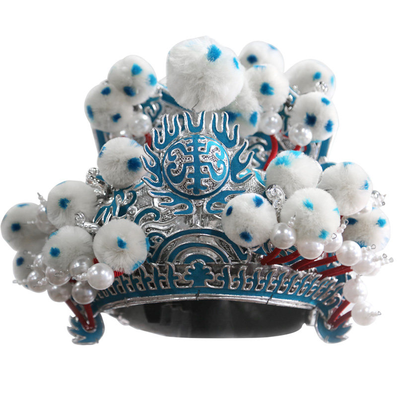 京剧夫子头盔武将武生罗成赵云戏曲白夫子全球古典舞配饰