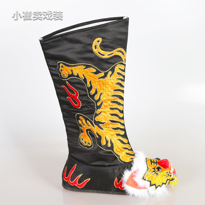 虎头川剧变脸戏曲戏剧武生武将高筒靴古装舞台古典舞鞋