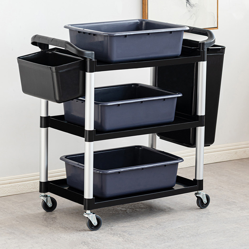 酒店餐车商用多功能餐厅送餐推车塑料移动饭店餐车