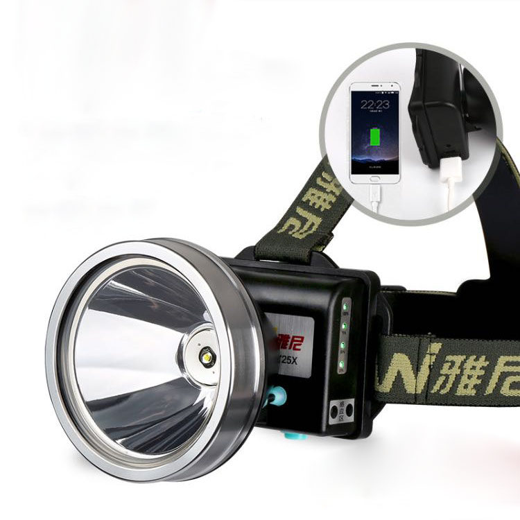 雅尼挥手感应头灯防水强光充电超亮头戴式锂头灯