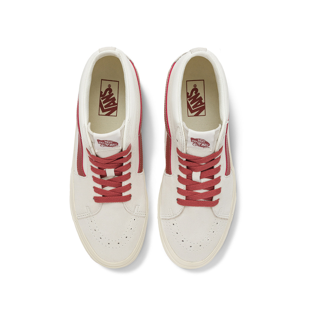 双旦vans范斯官方sk8mid元气红白配色美式休闲风板鞋