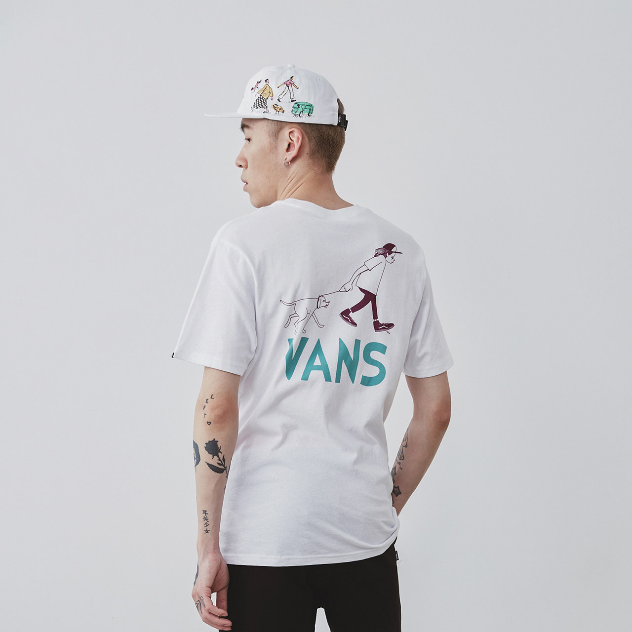 【99预售】vans范斯 男子短袖t恤 夏季白色运动休闲tee官方正品