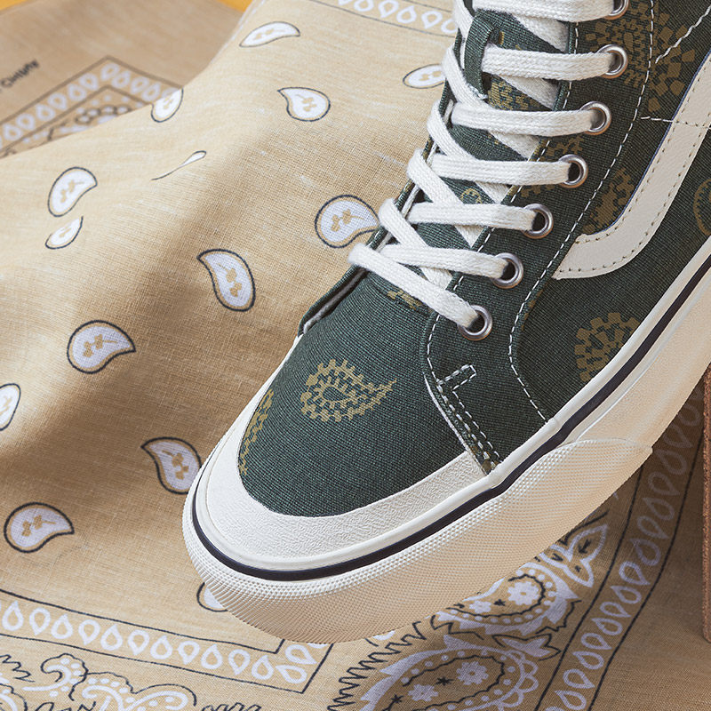 vans范斯官方 腰果花牛油果绿男鞋女鞋sk8-hi高帮板鞋运动鞋 - vans