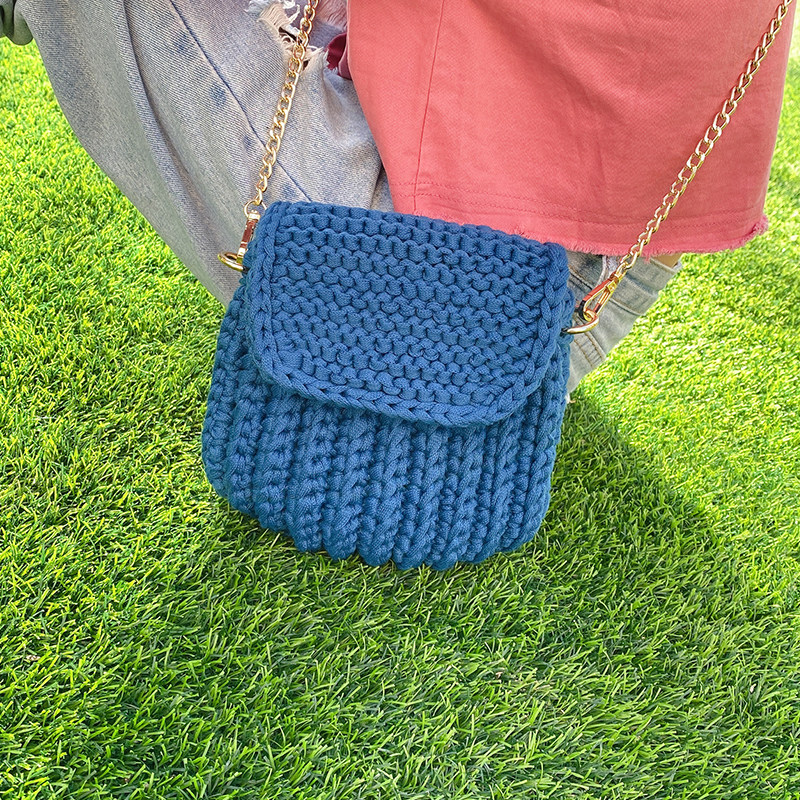 手织斜挎新款包新款贝壳毛线钩针自制制作包包毛线