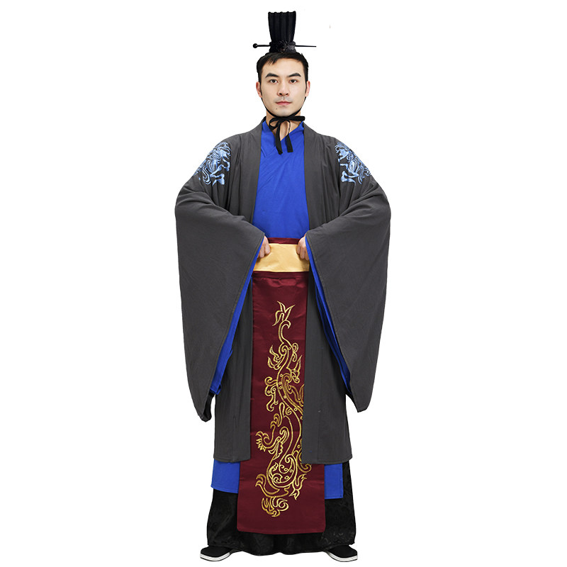 服装汉服男古装演出服改良汉代大臣书生成人礼直民族服装