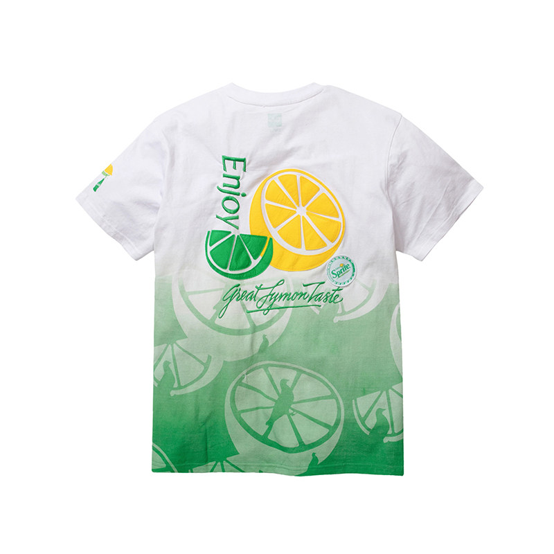 新衣staplesprite联名雪碧柠檬刺绣贴布宽松短袖t恤