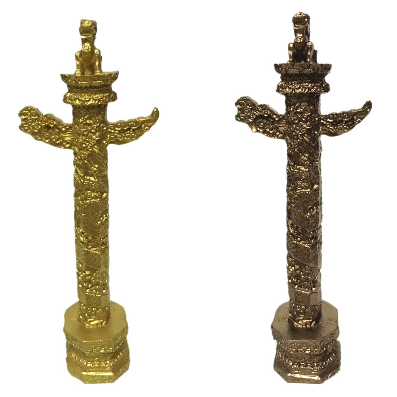 中华华表摆件天安门柱流云龙办公室客厅家居装饰手工摆件