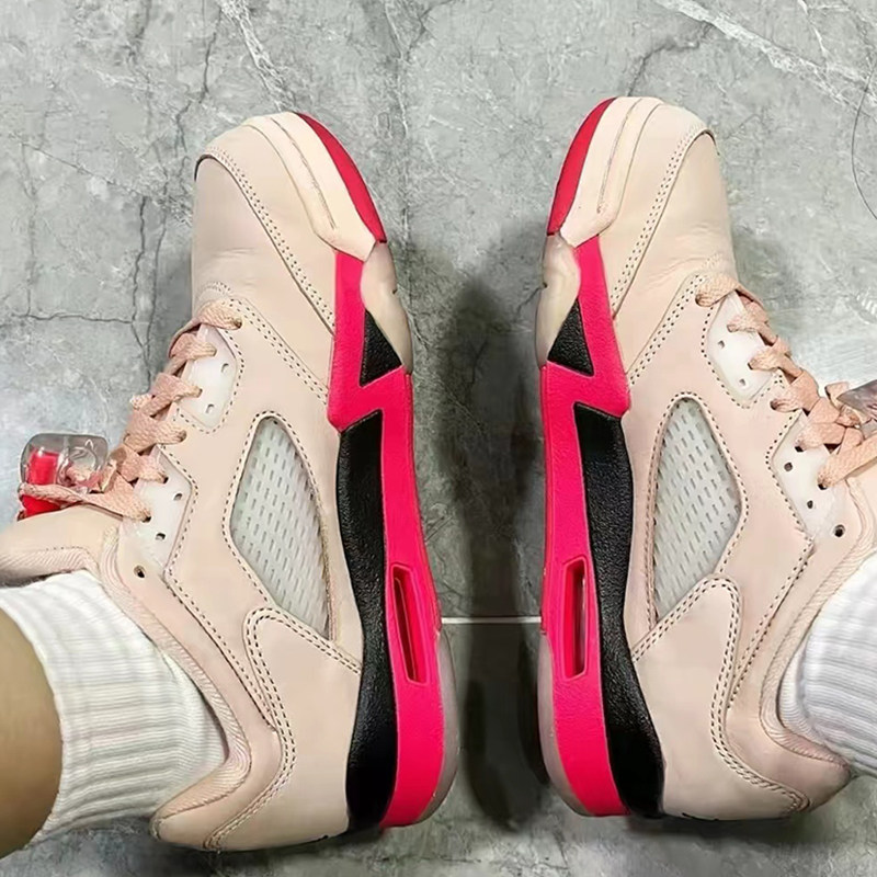 airjordanaj5北极粉红火烈鸟低帮男女休闲篮球篮球鞋