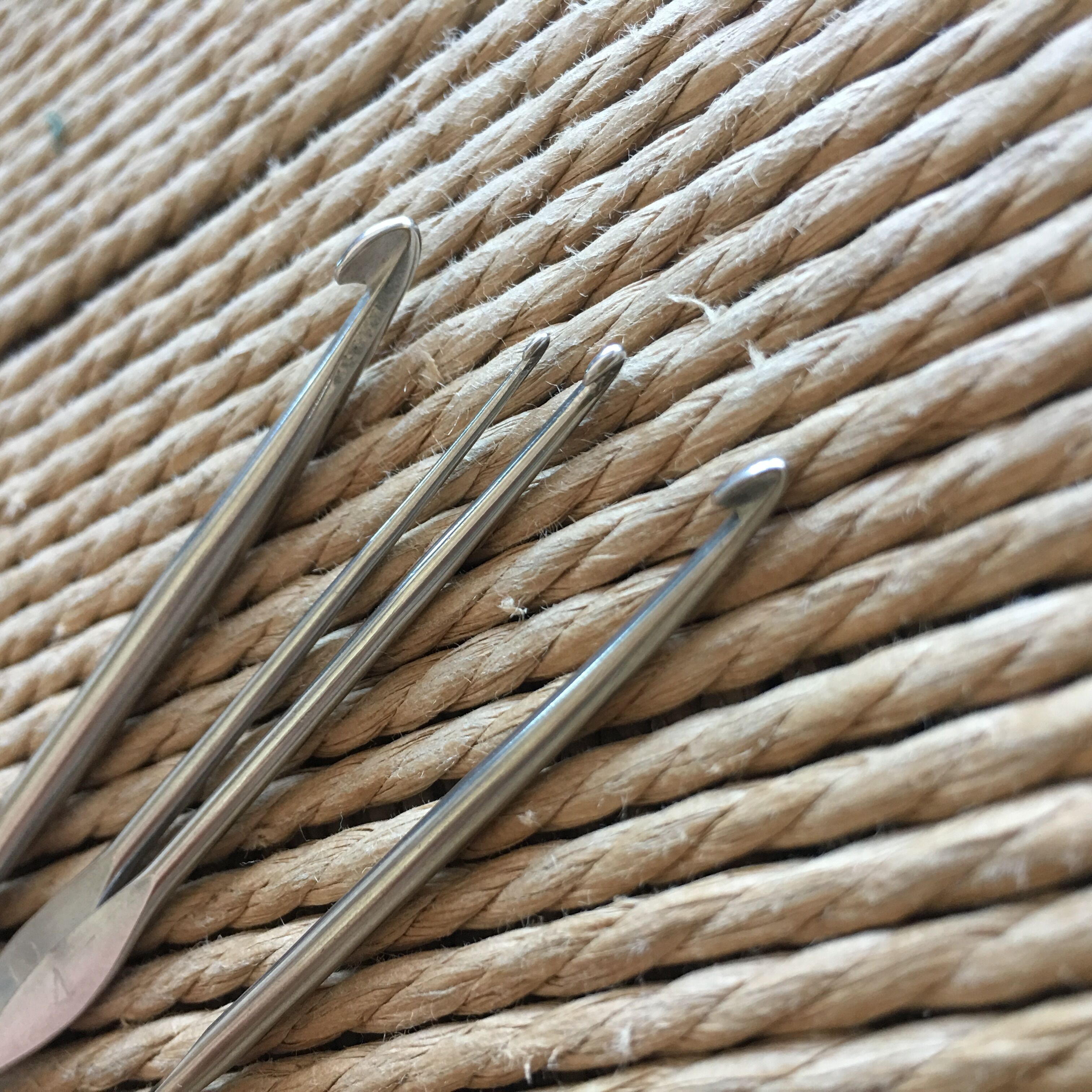 钩针潮州可钩牌无柄弧度不锈钢手工针