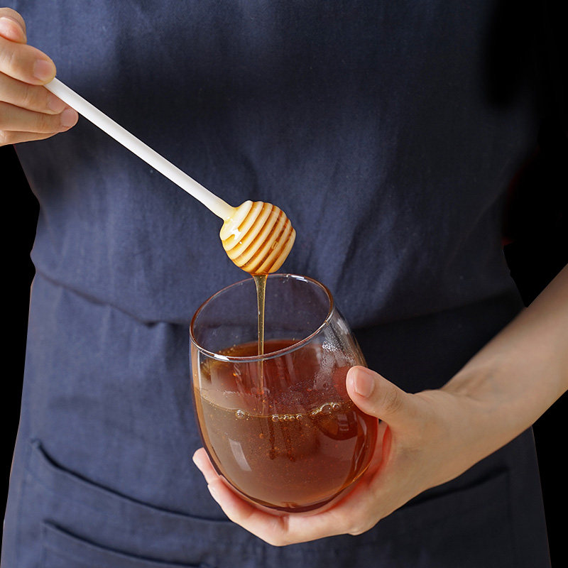 日本蜂蜜棒塑料长柄搅拌棒取用勺果酱棒创意果汁搅拌棍咖啡奶茶棒