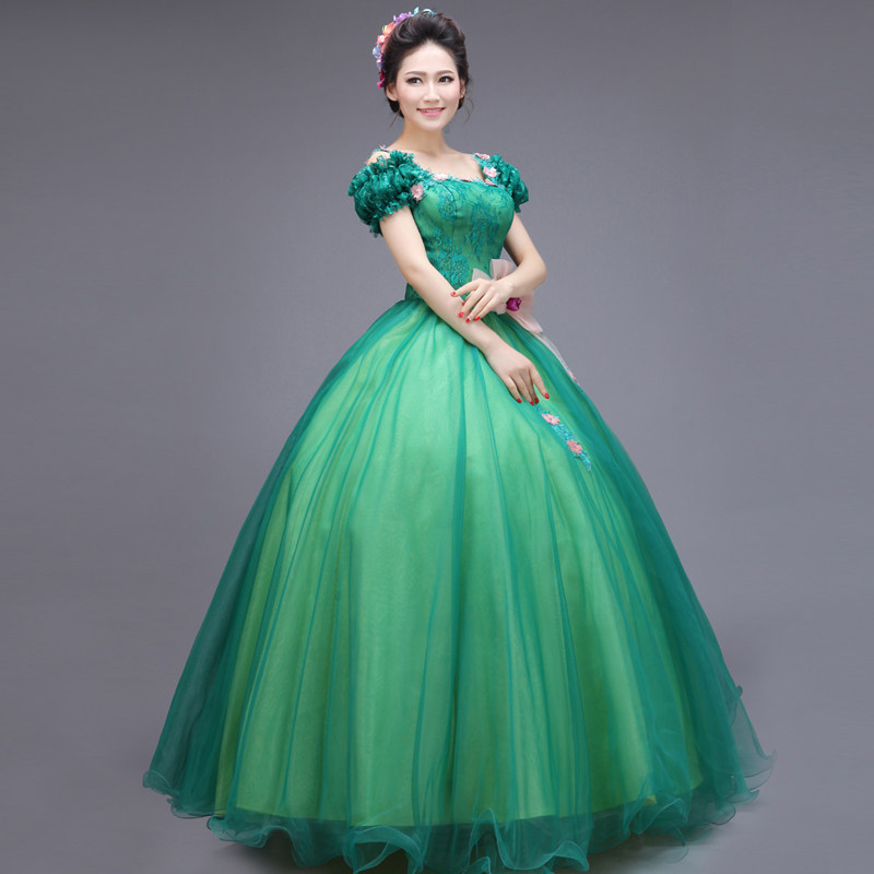 美声独唱演出服女彩纱2019新款声乐艺考服装学生蓬蓬裙长款晚礼服