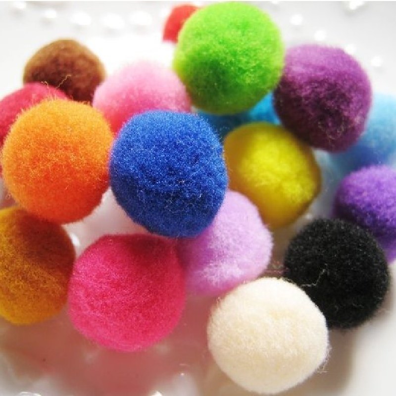 毛毛球大小小号彩色手工毛绒儿童益智玩具幼儿园创意织布机