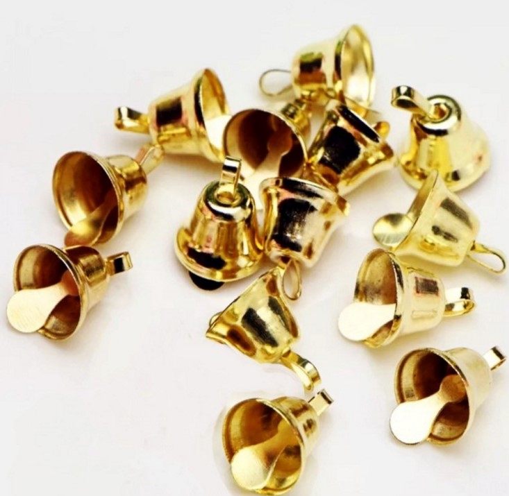 铃铛真空电镀金色一字diy风铃手铃手工舞蹈其他diy饰品配件