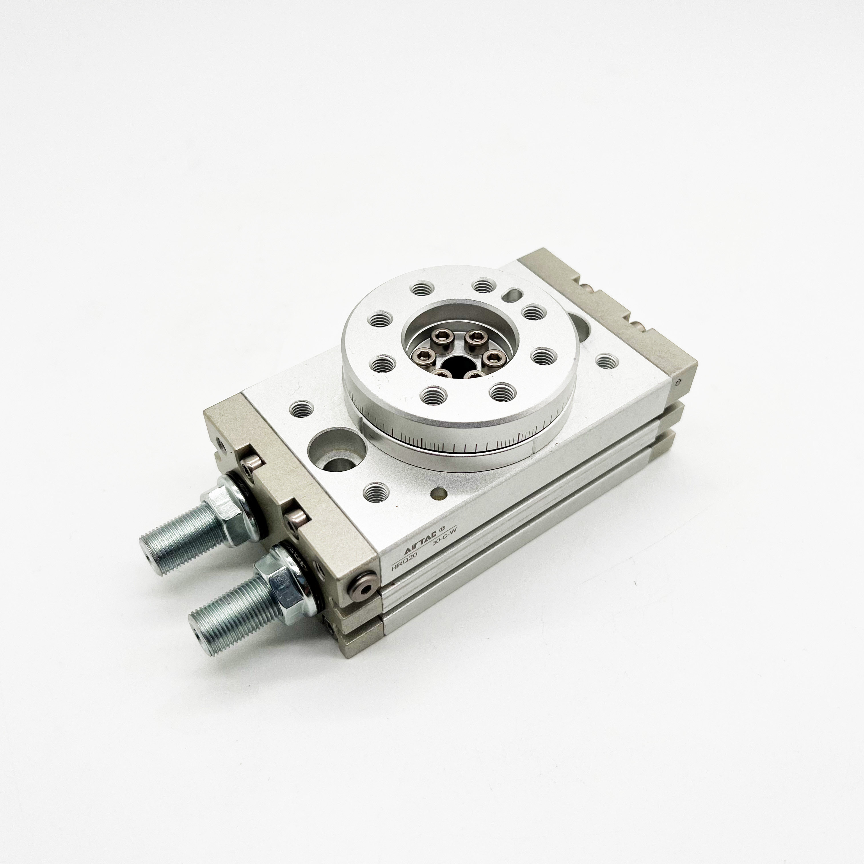 原装亚德客旋转气缸hrq10法兰可调角度缓冲回转气缸