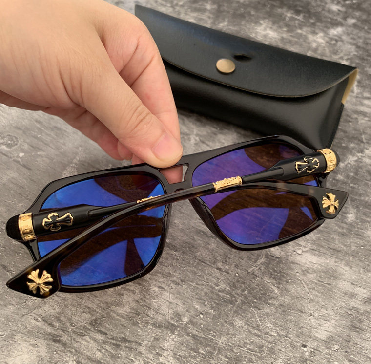 宝剑克罗心黑超墨镜魔鬼细节太阳镜复古偏光墨镜银饰太阳镜司机镜