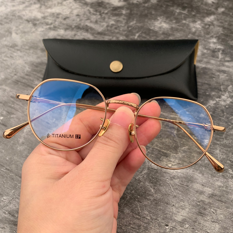 宝剑平光近视女款丝边克罗金丝边复古眼镜架