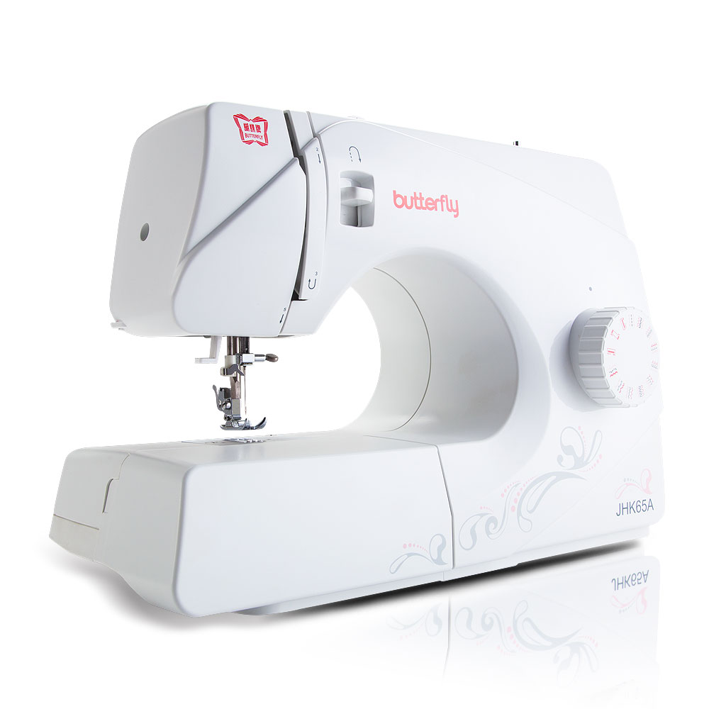 蝴蝶牌电动多功能家用缝纫机jhk65a台式锁边吃厚自动缝纫机