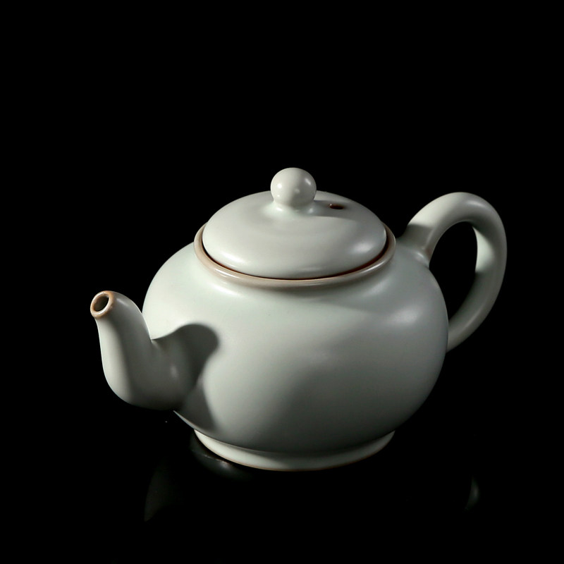 台湾冠杰陶瓷汝窑可养茶具茶壶 大开片汝瓷 功夫茶器单壶 福满壶