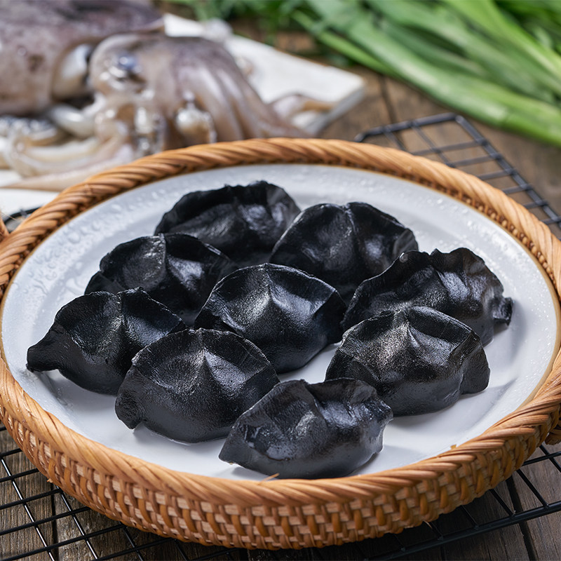 水饺墨鱼汉唐海鲜鲜鱼速冻手工儿童早餐4份水饺