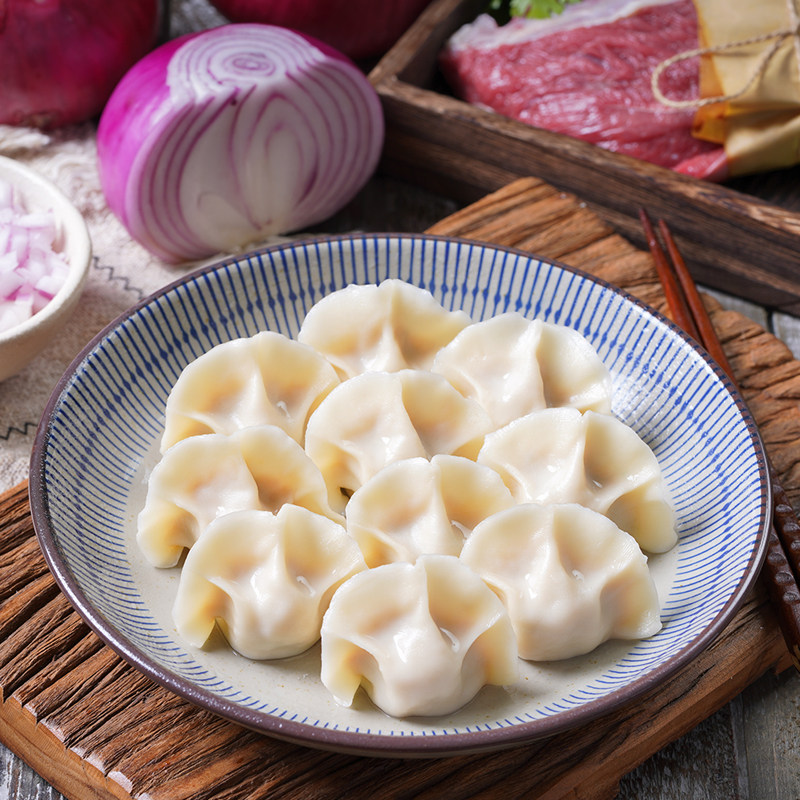 水饺汉唐驴肉圆葱400g速冻手工冰冻饺子儿童水饺