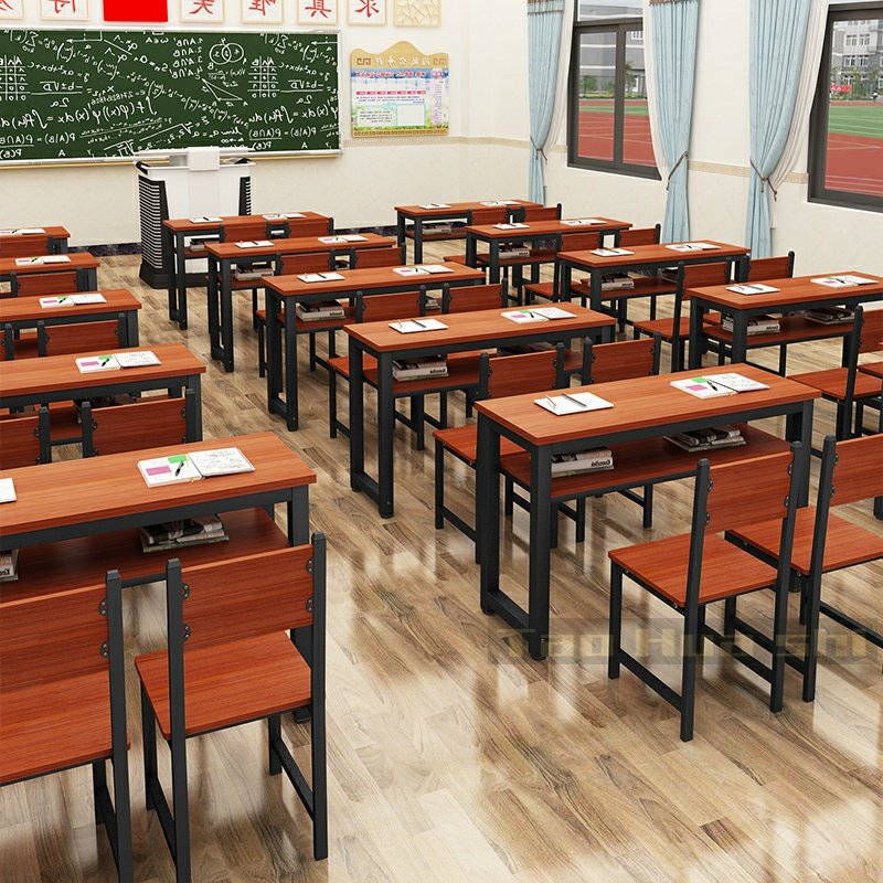 中小学生课桌椅厂家直销学校书桌补习班辅导班培训桌单课桌椅