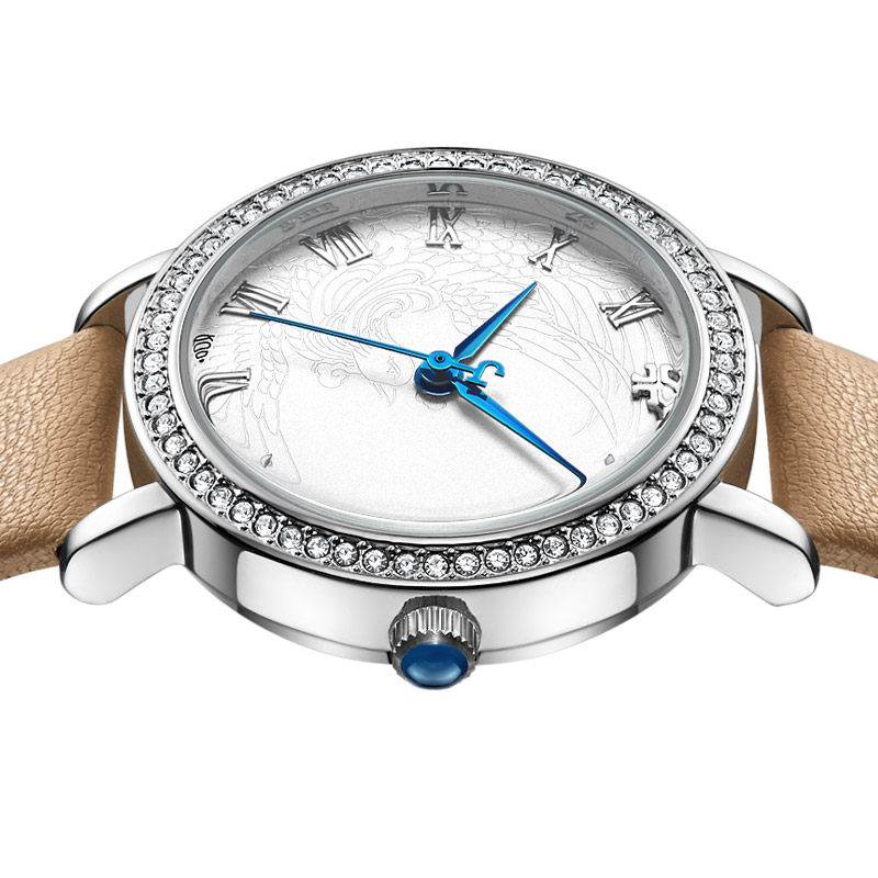 聚利时正品女士韩版复古时尚潮流镶钻学生简约气质日韩腕表