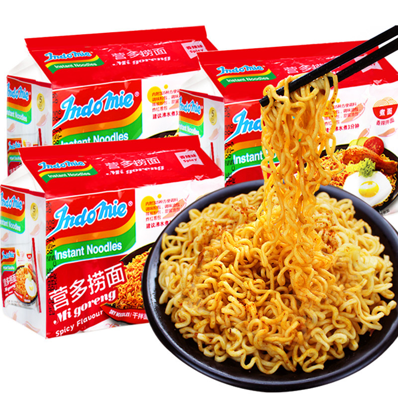印尼进口营多捞面24袋方便面泡面干拌拉面炸酱方便面