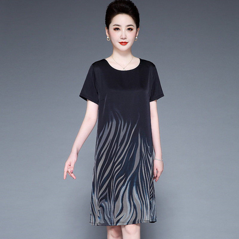 正品哥弟新款真丝连衣裙2021年简约高端桑蚕蚕丝连衣裙