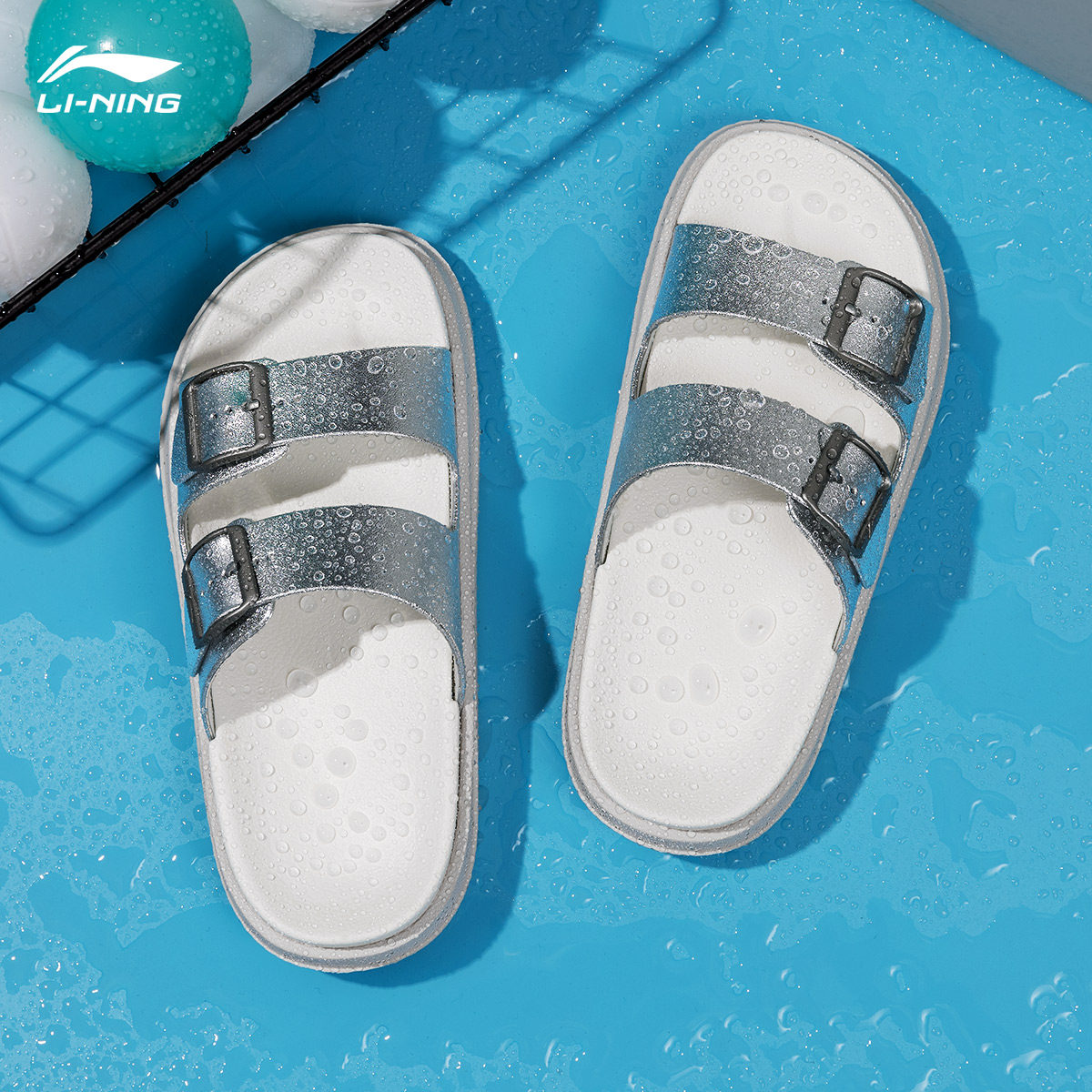 李宁拖鞋女鞋2022夏季新款时尚经典clap鞋子户外运动拖鞋