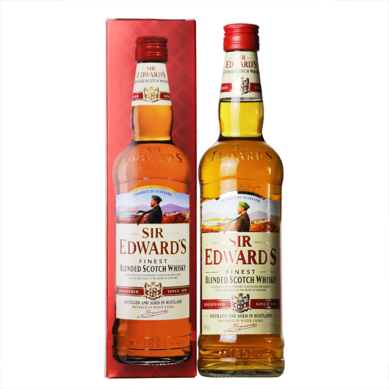 洋酒爱德华爵士苏格兰威士忌 原装进口 sir edwards源自高地产区