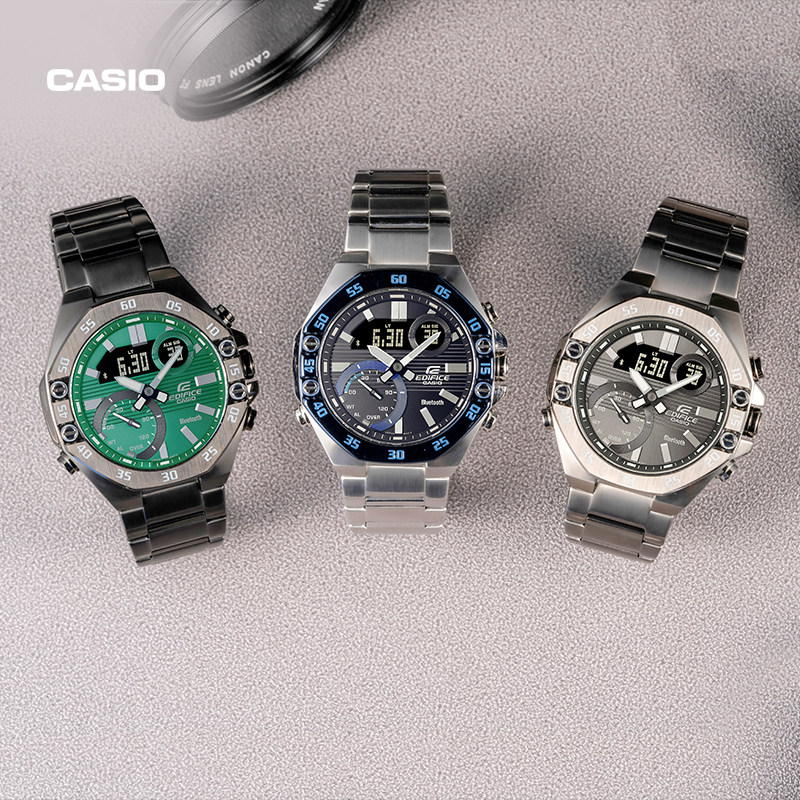 casio旗舰店ecb10潮流商务休闲男士手表卡西欧官方日韩腕表