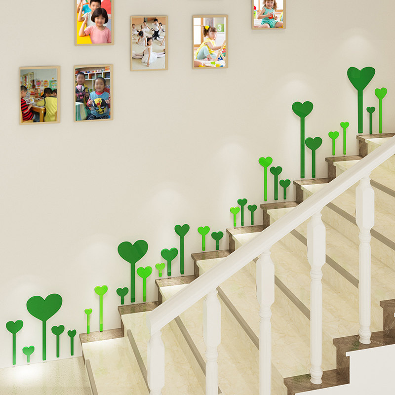 踢脚线墙贴纸3d立体楼梯走廊墙角教室墙面墙贴