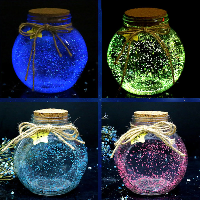 夜光许愿瓶玻璃瓶荧光瓶星空瓶幸运星瓶折星星diy幸运星
