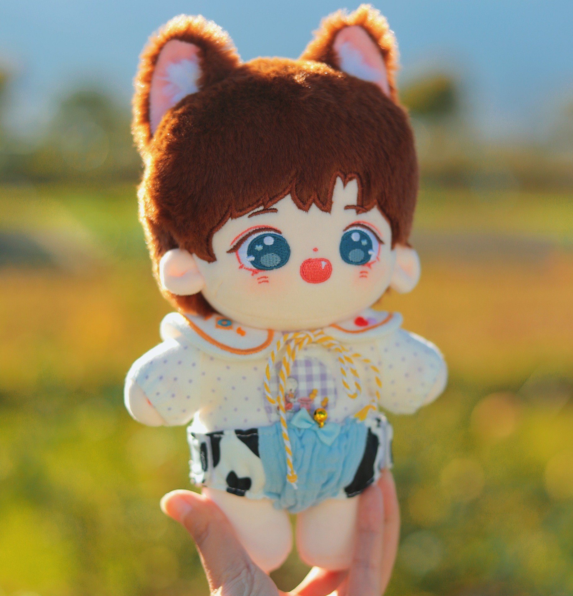 20cm胖胖体棉花娃娃明星玩偶王俊凯裸娃q版公仔可换套装动漫周边