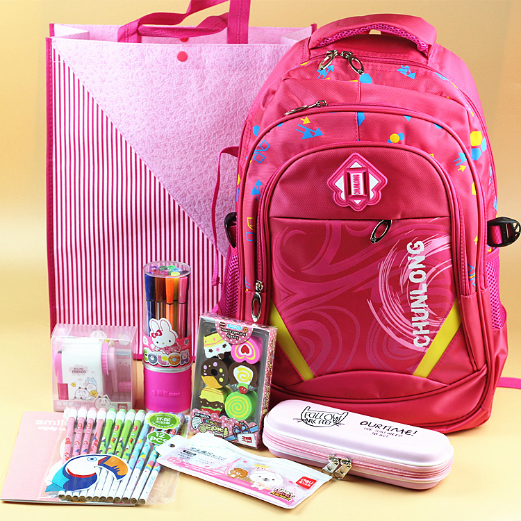 中小学生书包文具礼盒套装儿童女孩学习用品礼物文具套装