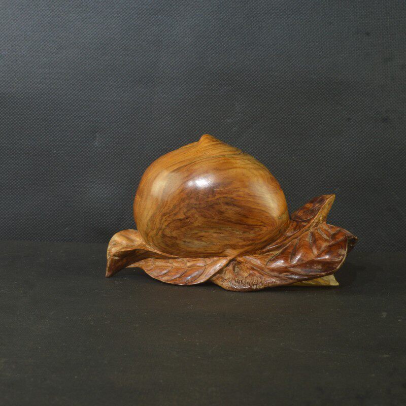 老料越南黄花梨寿桃木雕红木手工雕刻桃子文玩木雕