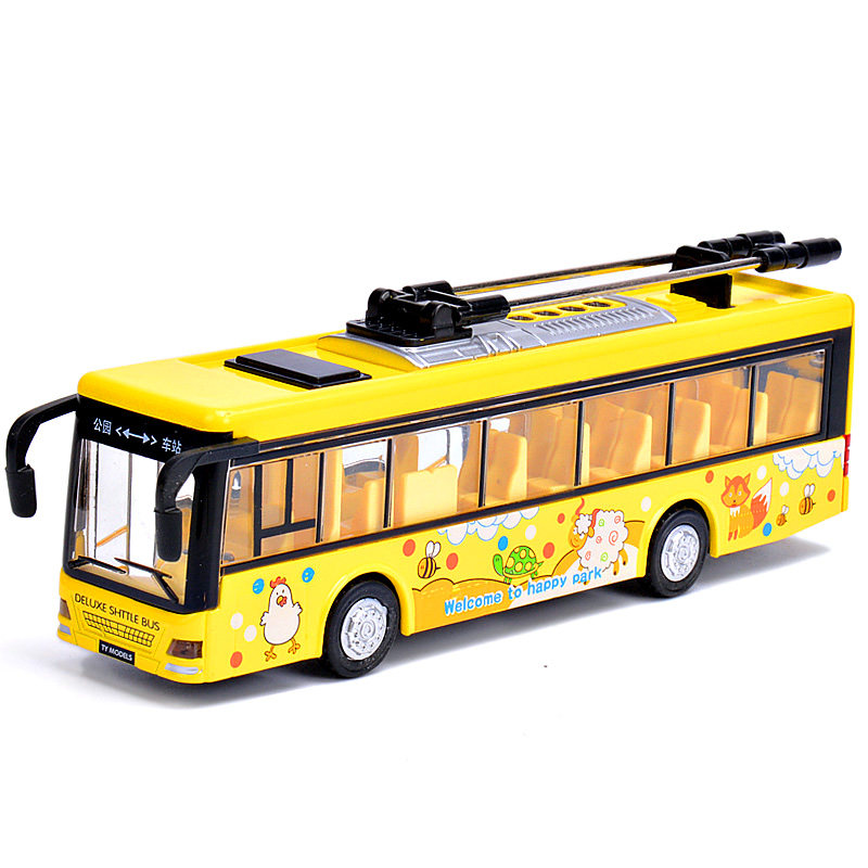 玩具车巴士合金公交车玩具仿真汽车模型声光回力车双层伦敦大巴车