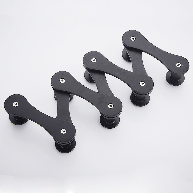 打孔黑色挂衣可伸缩浴室卫生卫生间间壁挂钩衣服挂钩